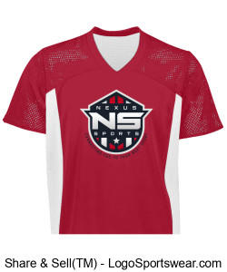 Nexus Sports - Red and White Flag Football Jersey Design Zoom